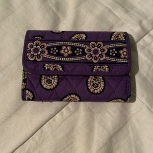Vera Bradley Purple Paisley trifold wallet